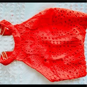 Forever 21 halter coral lace top